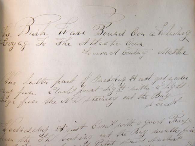 Log Book of the Bark "Wave Bound" of New Bedford, Leonard Courtney, Master,  on a whaling voyage to the South Atlantic 1860-1862 — image 5